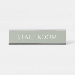 Elegant Sage Green Staff Room Name Plate Bureau Naambordje