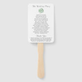 Elegant Sage Green Succulent Wedding Programme Handwaaier (Achterkant)