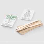 Elegant Sage Green Succulent Wedding Programme Handwaaier (Niet-gemonteerd)