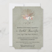 Elegant Sage Green Tropical Floral Vrijgezellenfee Kaart (Voorkant)