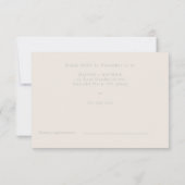 Elegant Sage Green Vintage Floral Wedding RSVP Kaartje (Achterkant)