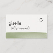 Elegant Sage Green Watercolor Modern Professional Visitekaartje (Voorkant)
