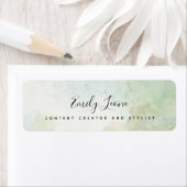 Elegant Sage Green Waterverf Etiket (Insitu)