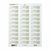 Elegant Sage Green Waterverf Etiket (Full Sheet)