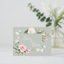 Elegant Sage Green Waterverf Floral Wedding
