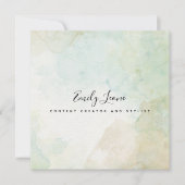 Elegant Sage Green Waterverf Kaart (Voorkant)