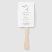 Elegant Sage Green We Do Wedding Program Handwaaier (Voorkant)