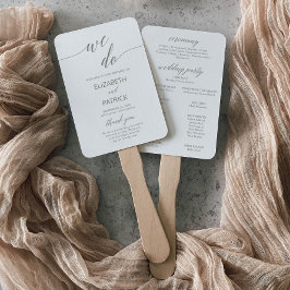 Elegant Sage Green We Do Wedding Program Handwaaier