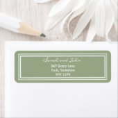 Elegant Sage Green Wedding Address Label (Insitu)