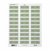 Elegant Sage Green Wedding Address Label (Full Sheet)