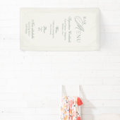 Elegant Sage Green Wedding Bar Menu Banner (Insitu)