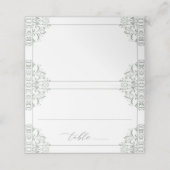 Elegant Sage Green Wedding  Classic Plaatskaartje (Buitenkant ongevouwen)