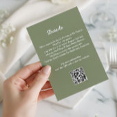Elegant Sage Green Wedding Details Enclosure Card Informatiekaartje