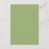 Elegant Sage Green Wedding Details Informatiekaartje (Achterkant)