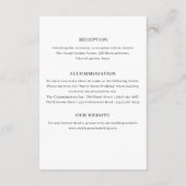 Elegant Sage Green Wedding Details Informatiekaartje (Achterkant)