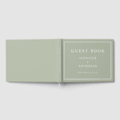 Elegant Sage Green Wedding Gastenboek (Volledig)