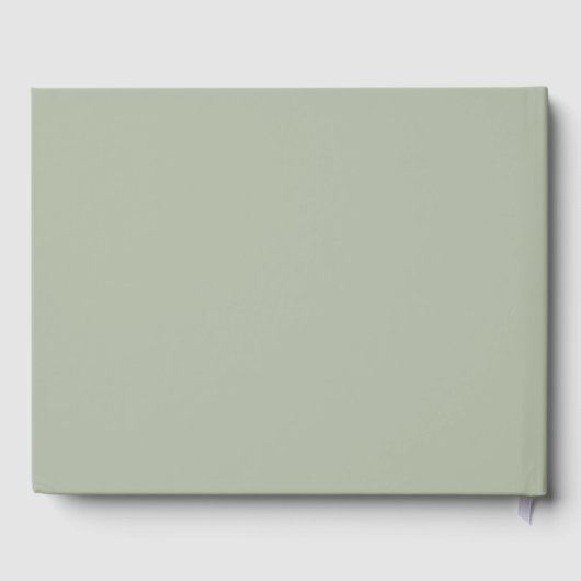Elegant Sage Green Wedding Gastenboek (Achterkant)