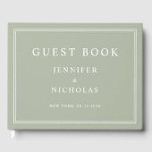 Elegant Sage Green Wedding Gastenboek (Voorkant)