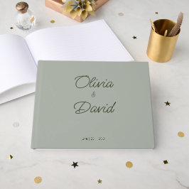 Elegant Sage Green Wedding Gastenboek