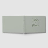 Elegant Sage Green Wedding Gastenboek (Volledig)