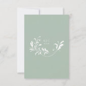 Elegant Sage Green Wedding QR Code Reply Online RSVP Kaartje (Achterkant)