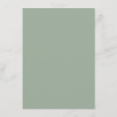 Elegant Sage Green Wedding Reception Chic Borders Informatiekaartje (Achterkant)