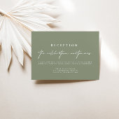 Elegant Sage Green Wedding Reception Kaarten
