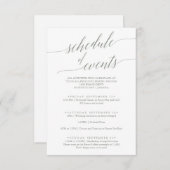 Elegant Sage Green Wedding Schedule of Events Informatiekaartje (Voorkant / Achterkant)