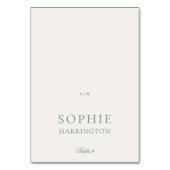 Elegant Sage Green Wedding Table Number Card Kaart (Voorkant)