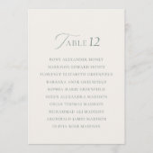 Elegant Sage Green Wedding Table Number Sign 1–19 Bedankkaart (Voorkant)