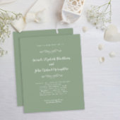 Elegant Sage Green White Budget Weddenschap