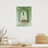 Elegant Sage Greenery Bridal Shower Welcome Sign Poster (Keuken)