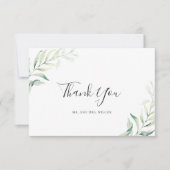 Elegant Sage Greenery Eucalyptus Wedding Bedankkaart (Voorkant)