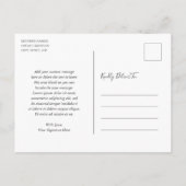 Elegant Sage Greenery Eucalyptus Wedding Dank je Briefkaart (Achterkant)