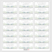 Elegant Sage Greenery Guest Adresetiketten Sticker (Vel)