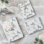 Elegant Sage Greenery Waterverf Botanische olie Inpakpapier Vel