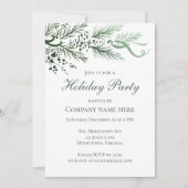 Elegant Sage Greenery Zakelijk Vakantie Feest Kaart (Voorkant)