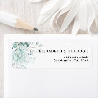 Elegant sage greens Floral Wedding Etiket