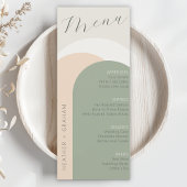 Elegant Sage Groen Bruiloft Menu