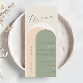 Elegant Sage Groen Bruiloft Menu
