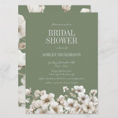 Elegant Sage Groen en Wit Bloemen Vrijgezellenfees Kaart