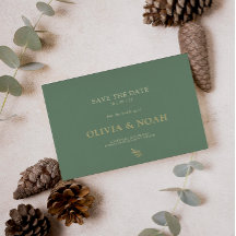 Elegant Sage Groen & Goud Typografie Bruiloft