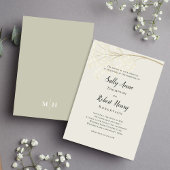 Elegant Sage Groen Klassiek Kalligrafie Script Kaart