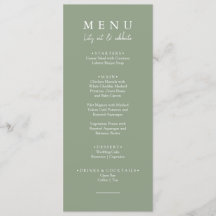 Elegant Sage Groen Modern Let's Eat Bruiloft Diner