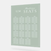 Elegant Sage Groen Script Monogram Bruiloft Seat Acryl Bord (Hoek)