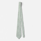 Elegant Sage Groen & Wit Paisley Patroon Stropdas (Voorkant)
