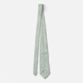 Elegant Sage Groen & Wit Paisley Patroon Stropdas (Achterkant)