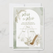 Elegant Sage Groen & Wit Vrijgezellenfeest Kaart (Voorkant)