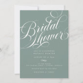 Elegant Sage Kalligrafie Groen Vrijgezellenfeest Kaart (Voorkant)