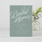 Elegant Sage Kalligrafie Groen Vrijgezellenfeest Kaart (Staand voorkant)